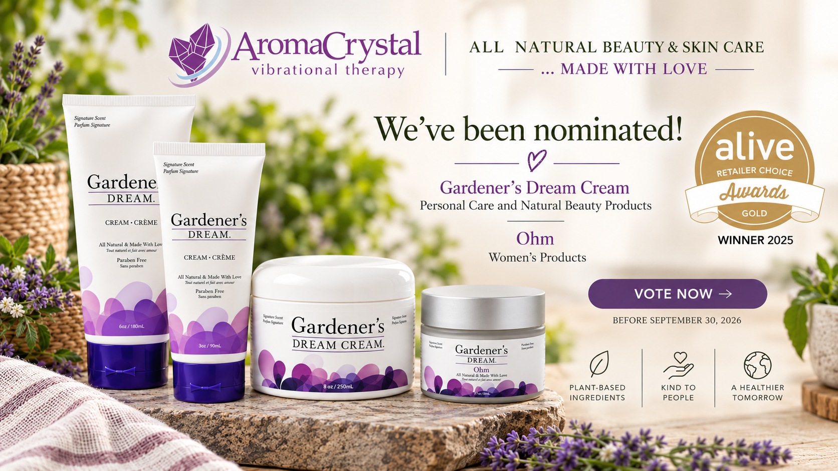 Aroma Crystal Therapy Receives Two Nominations in the 2026 alive Awards